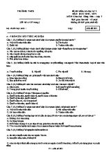 Đề kiểm tra học kỳ II môn Giáo dục công dân Lớp 7 - Mã đề 001 (Có đáp án)